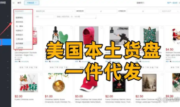 Dropshipping platform dashboard with US local product catalog
