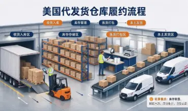 US overseas warehouse fulfillment workflow: receiving, inventory storage, picking packing and local shipping