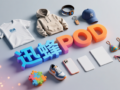Xunfeng POD display with custom t-shirt, hoodie, cap, sneakers, phone cases and other printable products